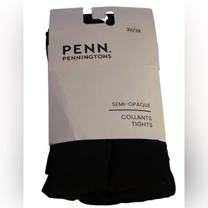 Penningtons Black Semi-Opaque Tights in Size 2X/3X NWT